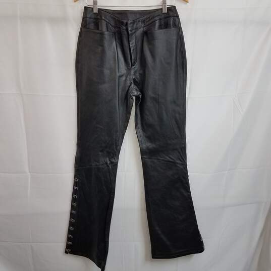Harley Davidson women's leather pants with hook and eyes size 8 image number 3