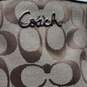 Coach Women's Classic C Print Tote Handbag White Leather Trim image number 4