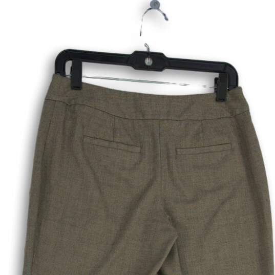 APT. 9 Womens Brown Flat Front Welt Pocket Straight Leg Dress Pants Size 6P image number 4