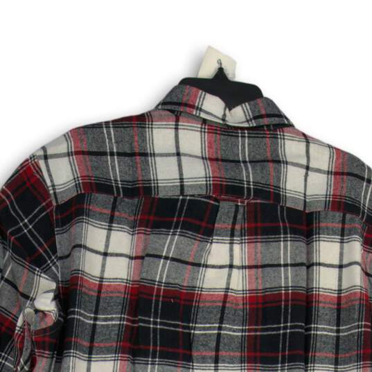 NWT Chaps Mens Multicolor Plaid Collared Long Sleeve Button Up Shirt Size XL image number 4