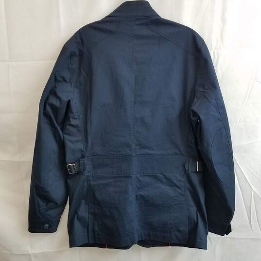 Men's Maceoo deep blue cotton twill cargo coat image number 2