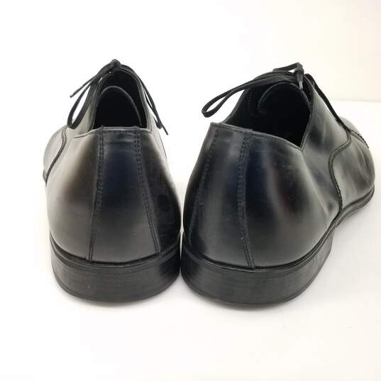 Salvatore Ferragamo Black Leather Lace Up Dress Shoes Men's Size 10.5D image number 5