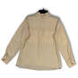 NWT Womens Tan Collared Long Sleeve Pockets Button-Up Shirt Size Small image number 2