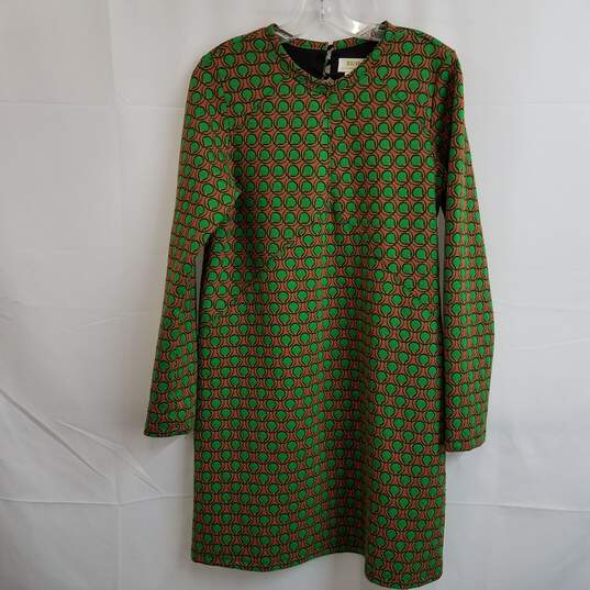 Anthropologie Maeve 60s 70s style open back geometric shift dress M image number 1