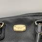 Michael Kors Womens Black Leather Top Handle Bottom Stud Satchel Bag Purse image number 3