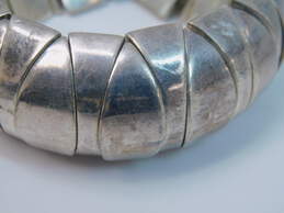 Taxco Mexico Artisan 925 Sterling Silver Chunky Statement Bracelet For Repair 136.9g alternative image