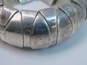 Taxco Mexico Artisan 925 Sterling Silver Chunky Statement Bracelet For Repair 136.9g image number 2