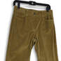Womens Tan Corduroy Flat Front Bootcut Leg Ankle Pants Size 6 image number 3