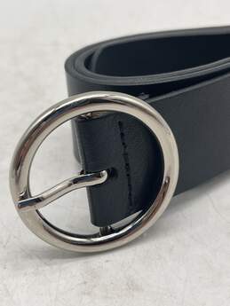 Womens Black Leather Round Buckle Adjustable Waist Belt Size XS W-0557210-D alternative image