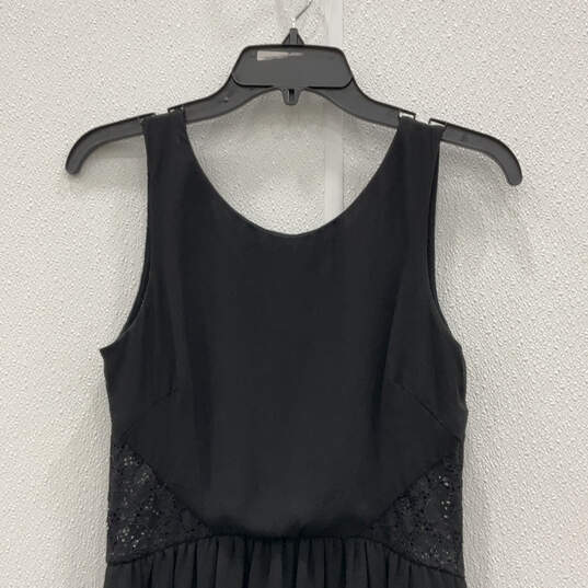 Womens Black Round Neck Sleeveless Stylish Fit & Flare Dress Size Medium image number 3