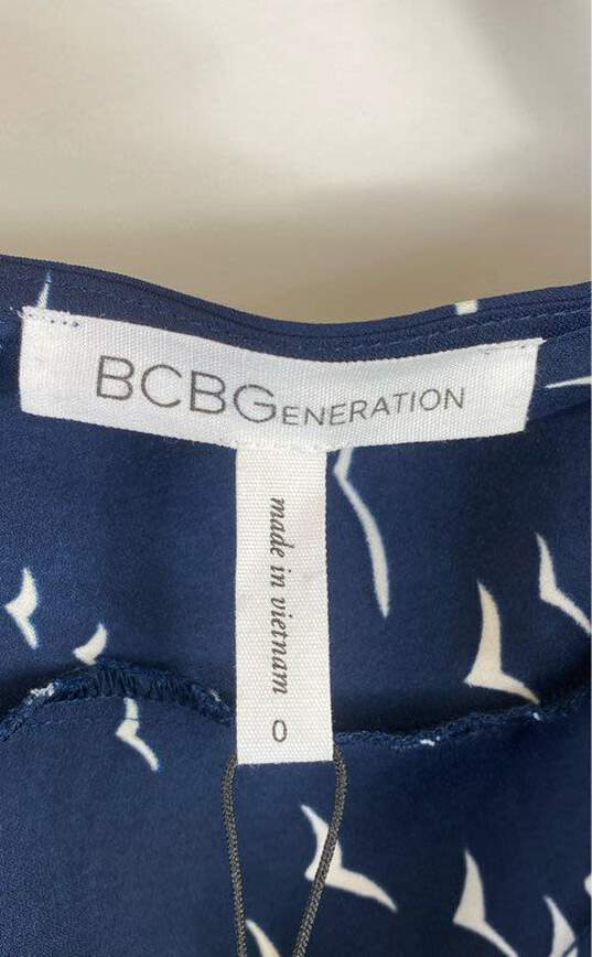 BCBGeneration Women Blue Bird Print Dress Sz 0 image number 3