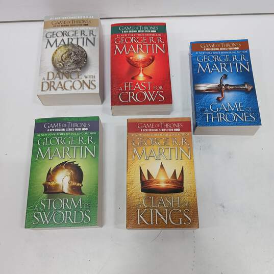 Bundle of 5 George R.R. Martin Game of Thrones Book Box Set image number 3