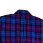 Womens Purple Blue Plaid Peak Lapel Double Breasted Blazer Size 22W image number 4