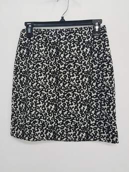 Express Women's Black/White Animal Print Pull On Skirt Size XS