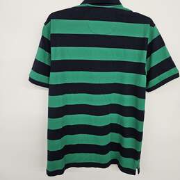Green and Blue Striped Polo Shirt alternative image