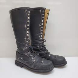 John Fluevog Black Leather Knee High Boots