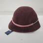Charter Club Pink Trim Brown Wool Women's Bucket Hat NWT image number 1