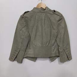 Yigal Azrouel Women's Gray Leather Cropped Blazer Jacket Size 6 alternative image