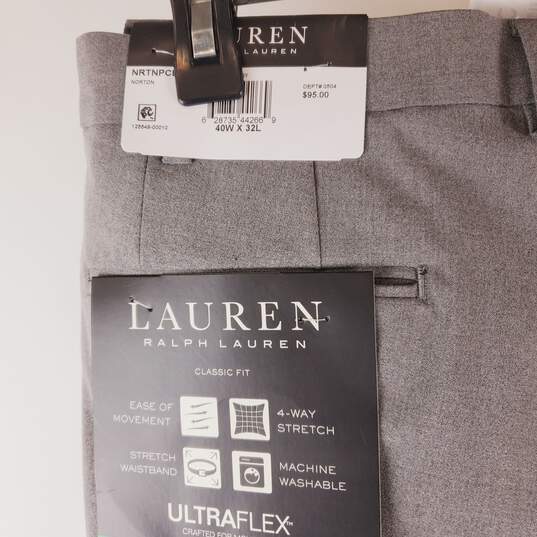 Ralph Lauren Men Grey Dress Pants 40 NWT image number 4
