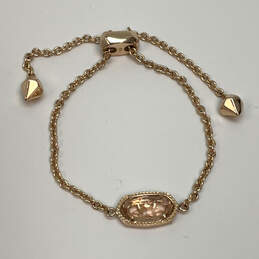 Designer Kendra Scott Gold-Tone Crystal Stone Slider Link Chain Bracelet alternative image