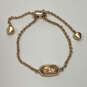 Designer Kendra Scott Gold-Tone Crystal Stone Slider Link Chain Bracelet image number 2