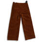 Womens Brown Pockets Button Fly Flat Front Cropped Pants Size 4 image number 2