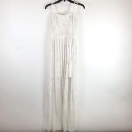 Adrianna Papell Women White Beaded Dress Sz 6 NWT