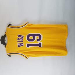 Lakers Men Yellow Purple Wish 19 Jersey XL alternative image