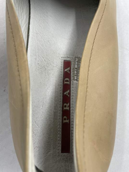 Authentic Prada Beige Driver Loafers M 9 image number 8