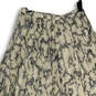 NWT Womens White Gray Floral Pleated Back Zip Long Maxi Skirt Size 0 image number 3