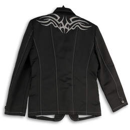 NWT Mens Black Long Sleeve Notch Lapel Two-Button Blazer Size Large alternative image