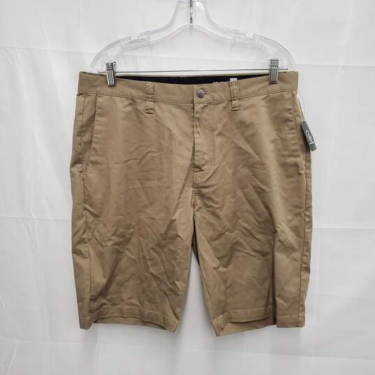 NWT Volcom MN's Beige Monty Stretch Cotton Blend Shorts Size 34 image number 1