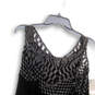 NWT Womens Black Printed Fringes Sleeveless Pullover Mini Dress Size XS image number 3