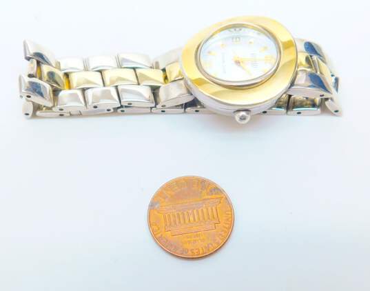Ladies Ecclissi Two Tone Sterling Silver Case & Band 32250 Quartz Wrist Watch 72.6g image number 5