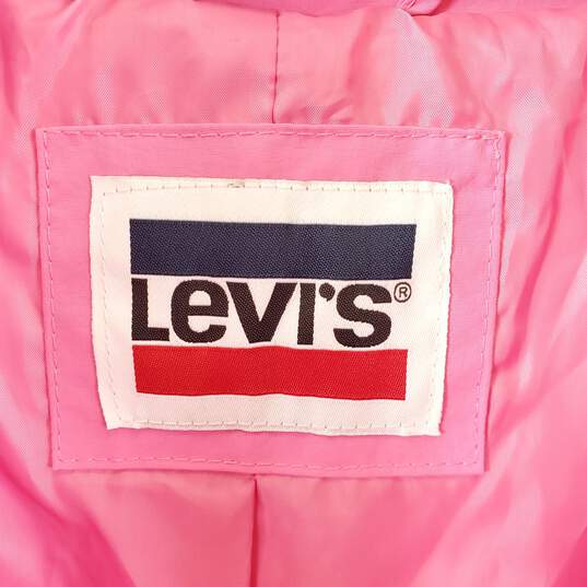 Levi's Women Pink Puffer Jacket L image number 3
