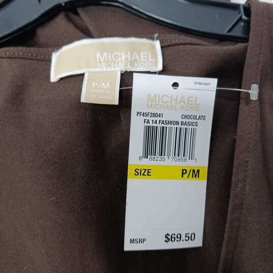 Michael Kors Women's  Petite Chocolate Top Size P/M W/Tags image number 3