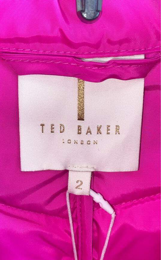 Ted Baker Women Pink Quilted Jacket Sz 2 image number 3