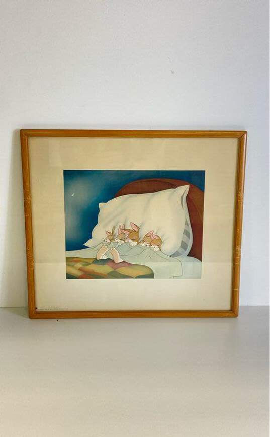 Tired Bunnies from Snow White Print by Walt Disney Productions Framed c. 1937 image number 1
