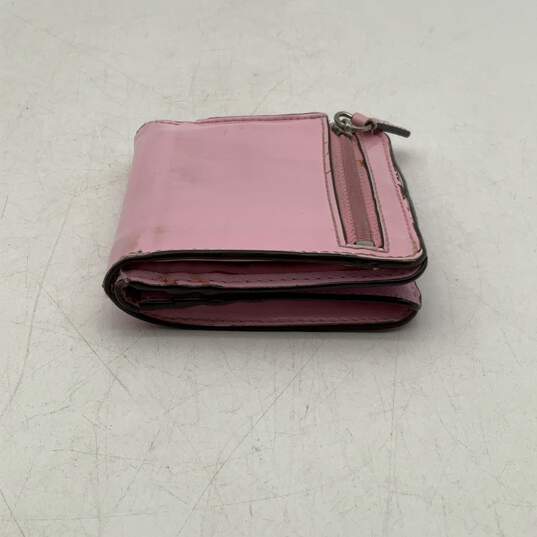 Coach Womens Pink Silver Inner Various Credit Card Slot Snap Bi Fold Wallet image number 4