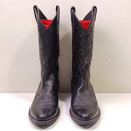 Ariat Men's Heritage R Toe Black Deertan Western Boots Size 11D