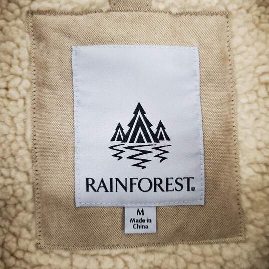 NWT Rainforest WM's Hazelnut Polyester Blend Beige Puffer Vest Size M image number 3