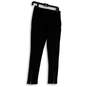 Womens Black Stretch Flat Front Side Zip Skinny Leg Ankle Pants Size S image number 1
