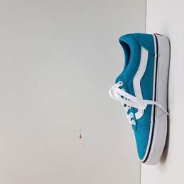 Vans Ward Low Sneaker Canvas Tile Blue Women's Size 6 alternative image
