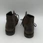 Womens Captain Brown Distress Suede Cap Toe Lace-Up Ankle Boots Size 8 image number 3