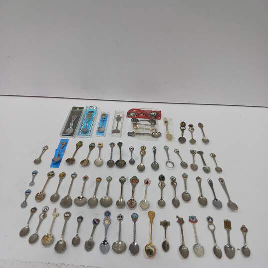 Collectible Souvenir Mini Spoons Assorted 61pc Lot image number 1