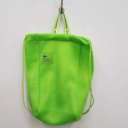 Lacoste Nylon Drawstring Tote Bag Neon Green alternative image