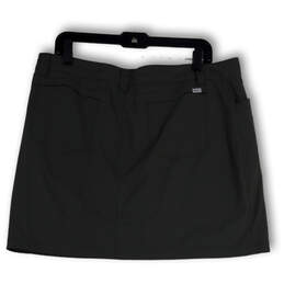 Womens Black Mid Rise Pockets Stretch Regular Fit Short Mini Skirt Size 14