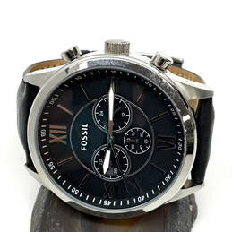 Designer Fossil BQ1130 Chronograph Dial Leather Strap Analog Wristwatch