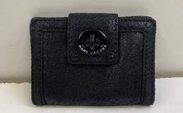 Marc By Marc Jacobs Black Leather Mini Bifold Turnlock Card Wallet