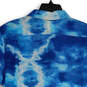NWT Mens Blue Tie Dye Spread Collar Short Sleeve Button-Up Shirt Size M image number 4